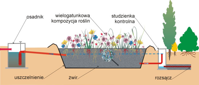 Ogólny schemat oczyszczalni ogrodowej